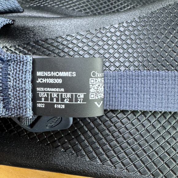 Chaco Bodhi Men's Size 9 Sandals Blue Toe Loop Strappy Buckle Adjustable Beach - Picture 7 of 8